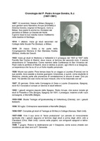 Chronology of Fr. Pedro Arrupe's life