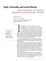 Challenges to Jesuit Higher Education Today